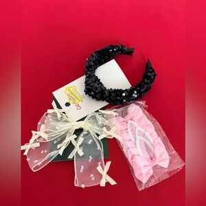 Elegant Black Sequin Headband